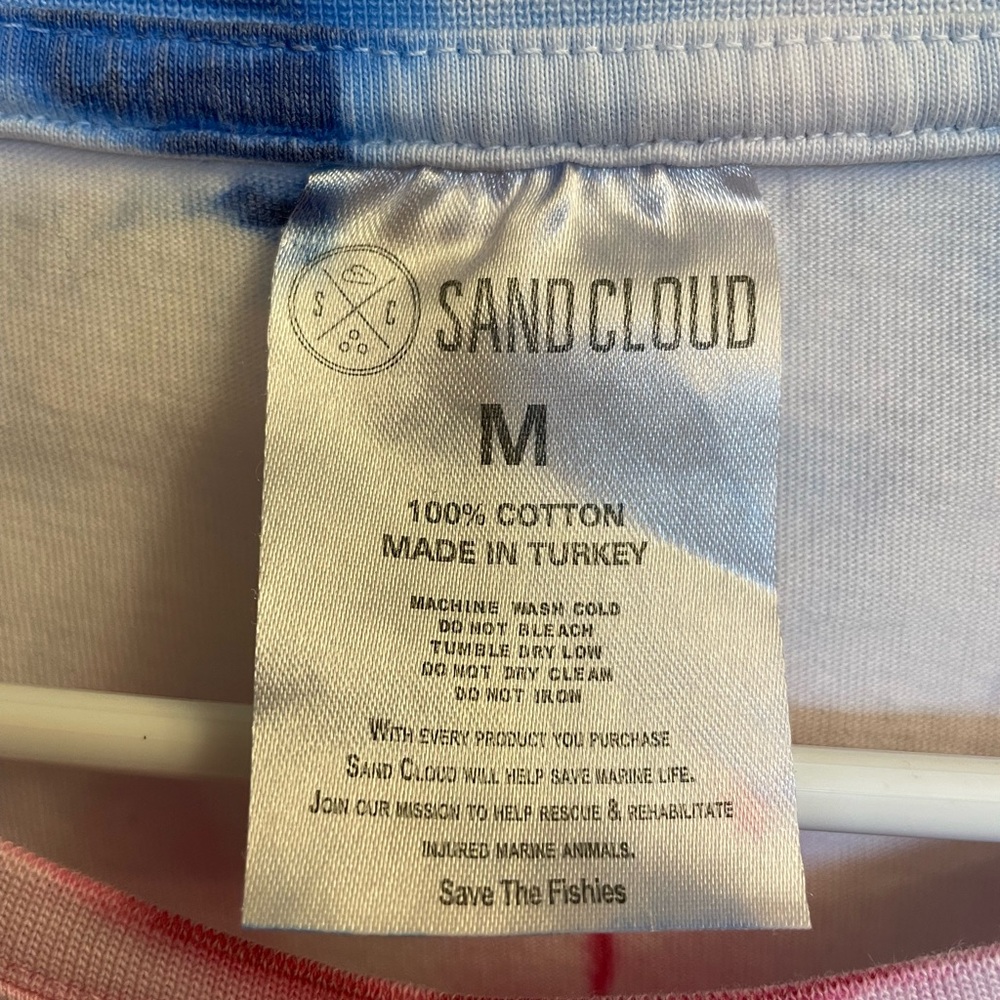 Tie-Dye Long Sleeve Cropped Tee - Blue & Pink - Picture 4 of 4
